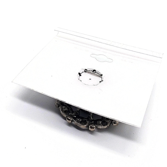 DRAPER'S AND DAMON'S Rare Vintage Cameo Cubic Zirconia CZ Pin Brooch - Picture 3 of 3